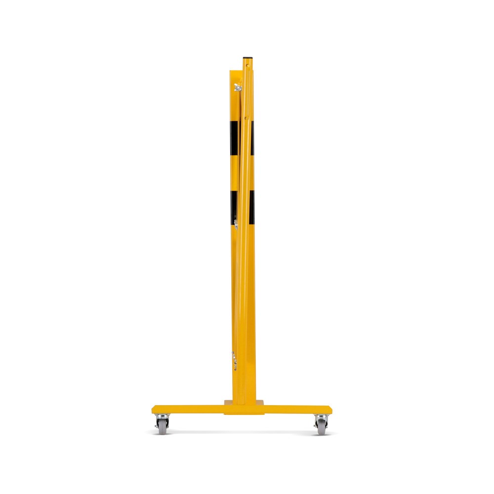 N° de l'image du produit 3 : dancop Barrière extensible, 1 pied à roulette, 1 borne, largeur 4 000 mm, jaune/noir