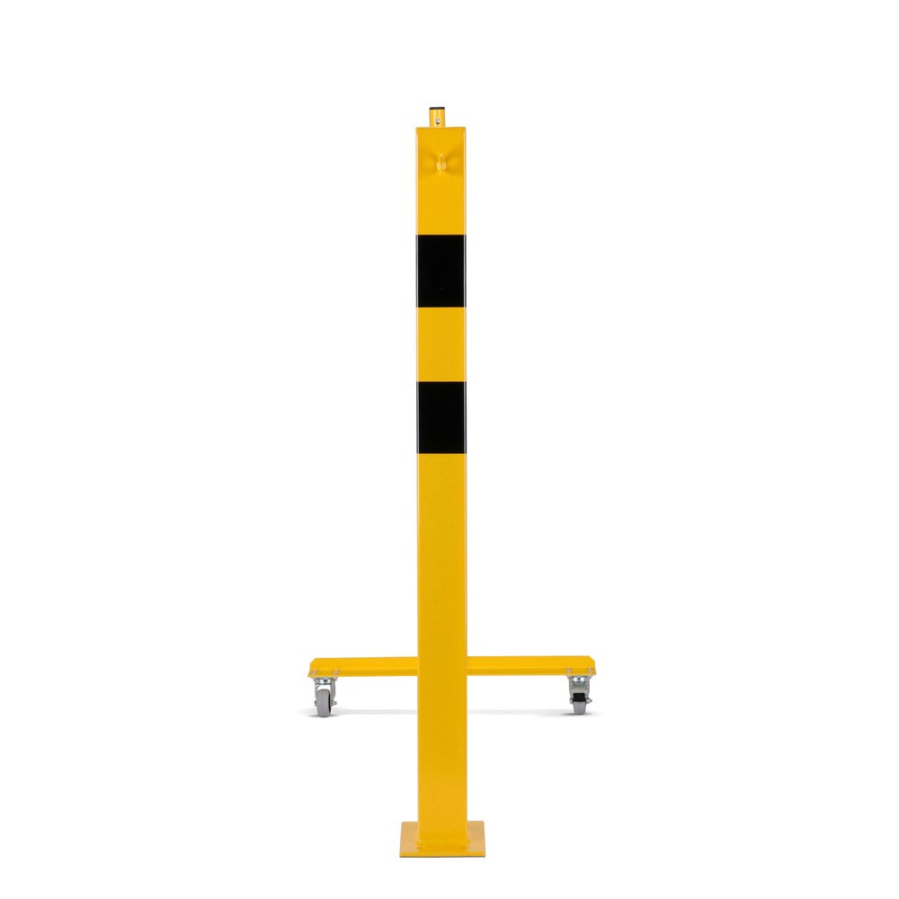 N° de l'image du produit 7 : dancop Barrière extensible, 1 pied à roulette, 1 borne, largeur 4 000 mm, jaune/noir