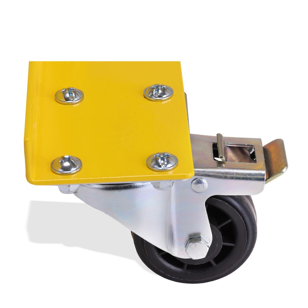 Produktabbildung Nr. 11: dancop Kit de barrière extensible, 2 pieds à roulette, 2 plaques de base, largeur 2 x 2 000 mm, jaune/noir