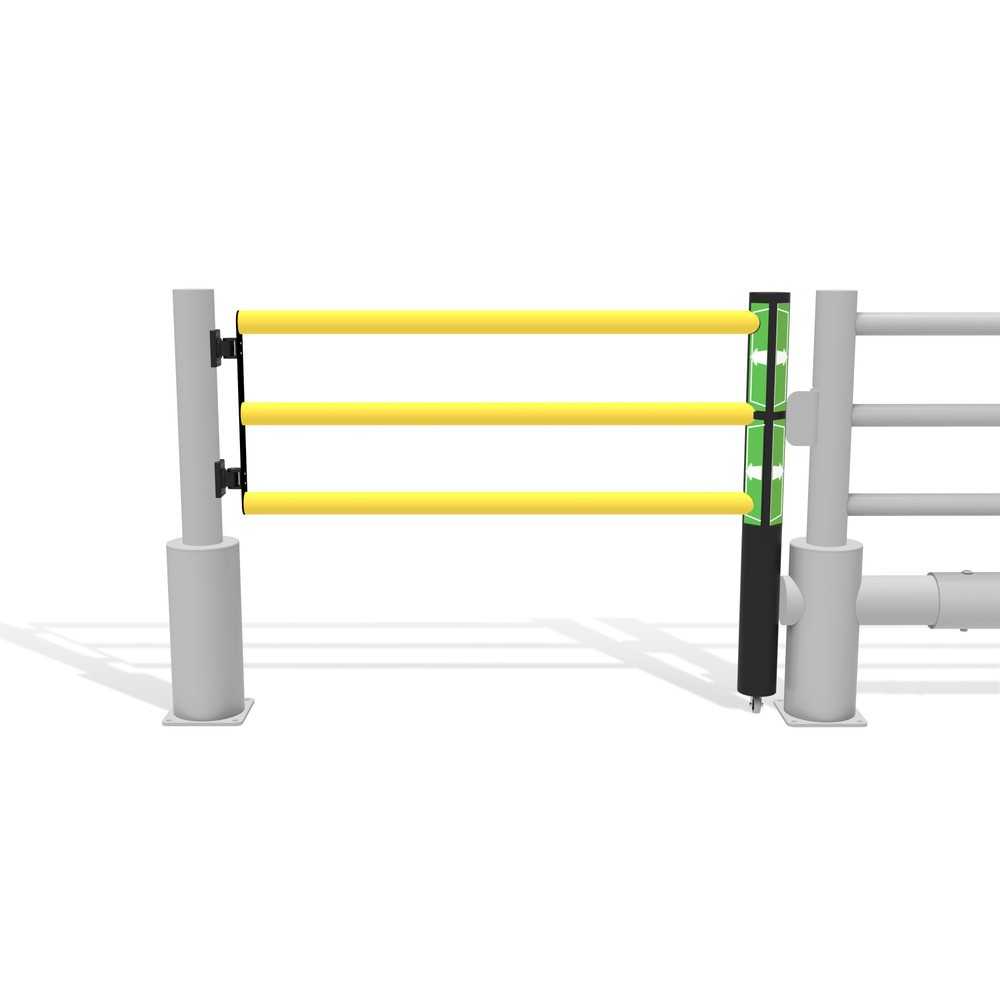 Produktabbildung Nr. 11: dancop Porte battante pour garde-corps de sécurité « Delta », H x l 1 200 x 1 500 mm, avec rouleau