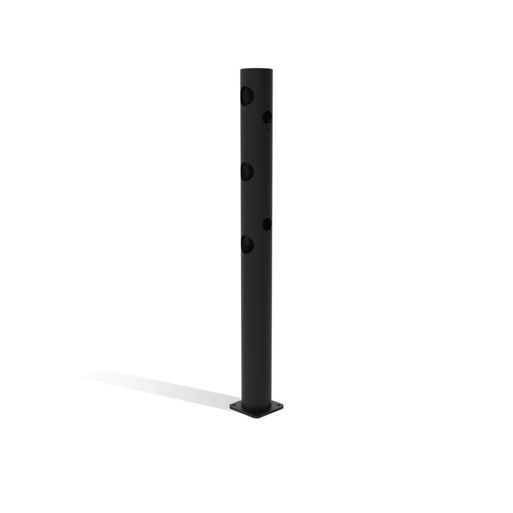 Produktabbildung Nr. 2: dancop Poteau central de porte battante pour garde-corps de sécurité « Delta », Ø 110 mm, hauteur 1 200 mm, 90°