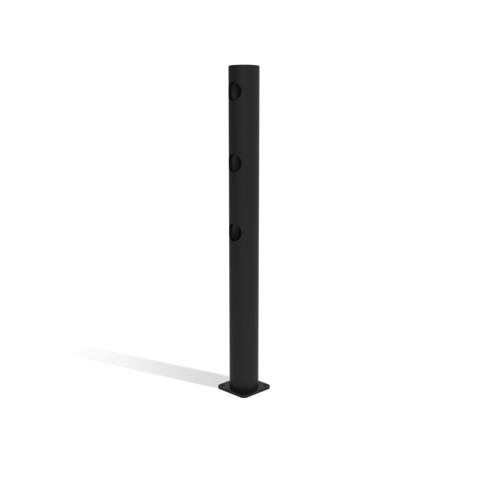 Produktabbildung Nr. 6: dancop Poteau central de porte battante pour garde-corps de sécurité « Delta », Ø 110 mm, hauteur 1 200 mm, 90°