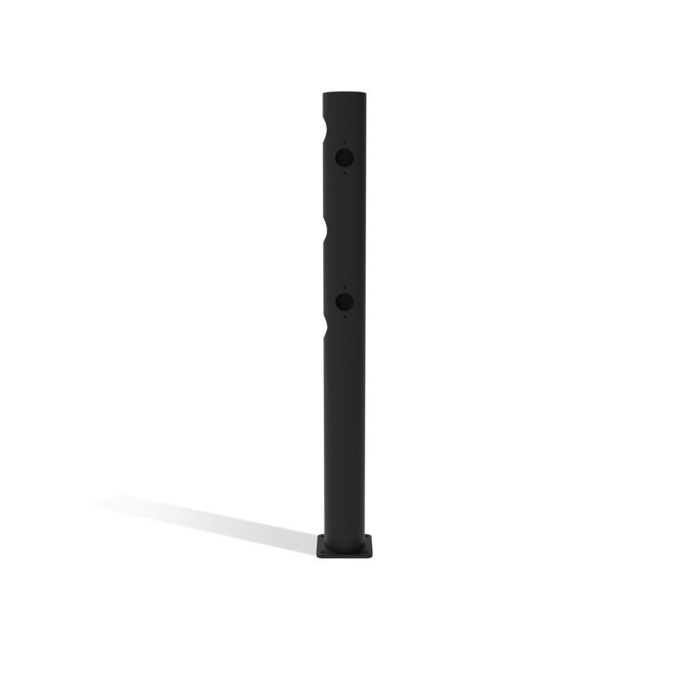 Produktabbildung Nr. 1: dancop Poteau d’extrémité pour porte battante de garde-corps de sécurité « Delta », Ø 110 mm, hauteur 1 200 mm, 90°, droite