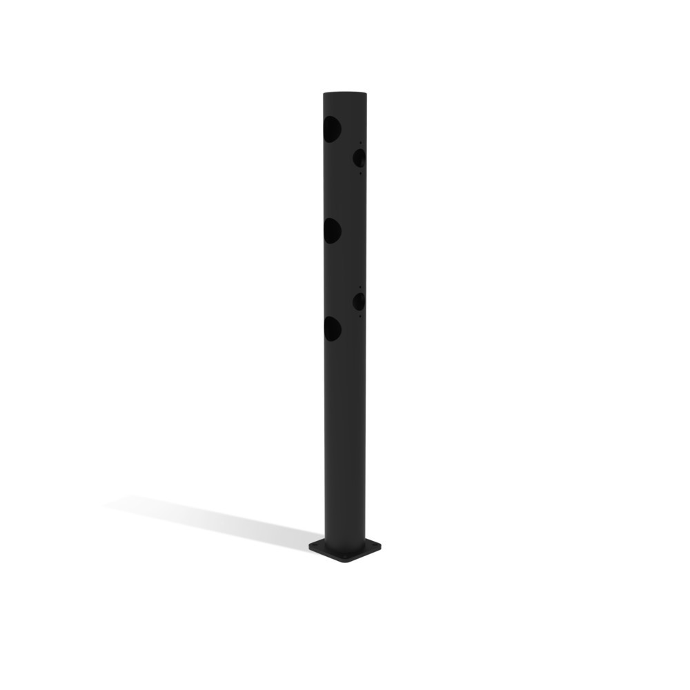 Produktabbildung Nr. 8: dancop Poteau d’extrémité pour porte battante de garde-corps de sécurité « Delta », Ø 110 mm, hauteur 1 200 mm, 90°, droite