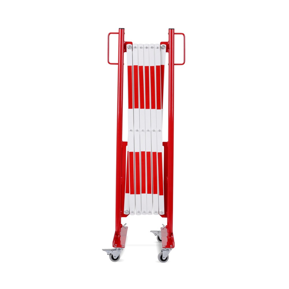 Produktabbildung Nr. 1: dancop Scherengitter, Rollen beidseitig, Breite 3.600 mm, rot/weiss