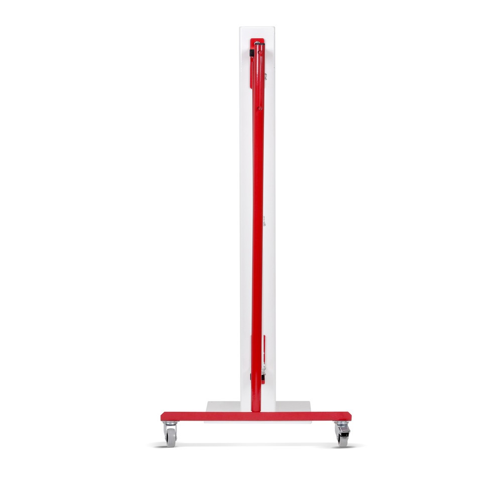 Produktabbildung Nr. 3: dancop Scherengitter, Rollen einseitig, Wandmontage, Breite 4.000 mm, rot/weiss