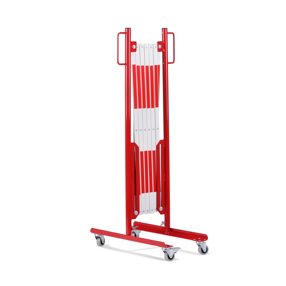 Produktabbildung Nr. 4: dancop Scherengitter, Rollen beidseitig, Breite 3.600 mm, rot/weiss