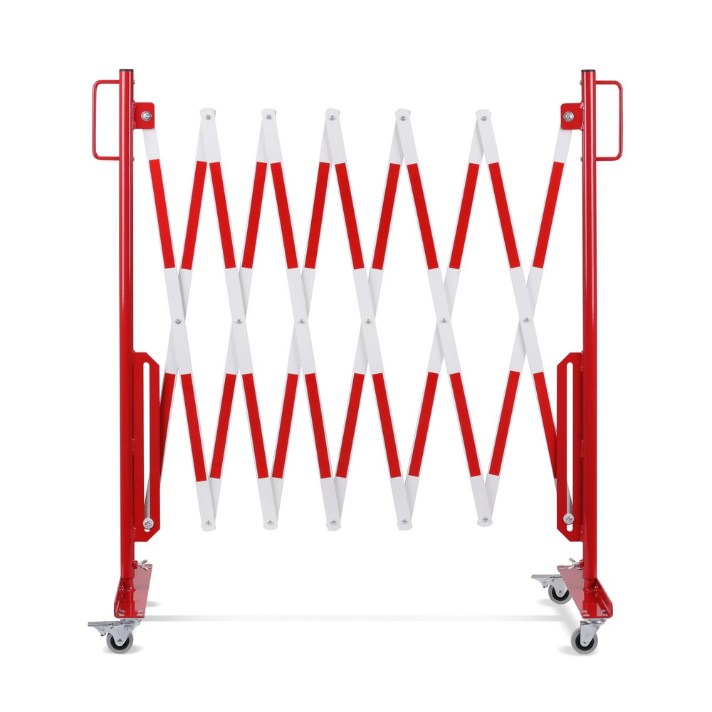 Produktabbildung Nr. 5: dancop Scherengitter, Rollen beidseitig, Breite 3.600 mm, rot/weiss