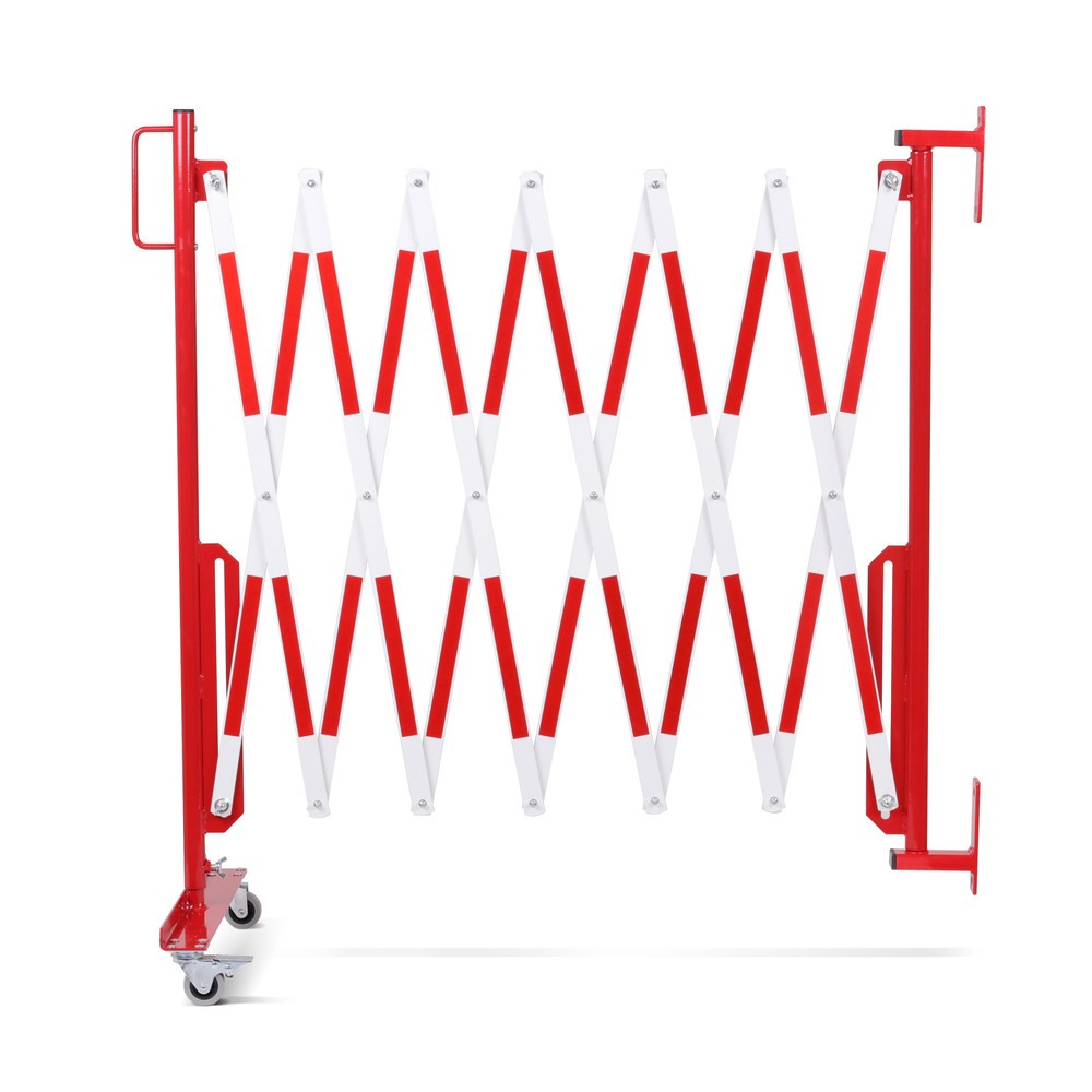 Produktabbildung Nr. 5: dancop Scherengitter, Rollen einseitig, Wandmontage, Breite 3.600 mm, rot/weiss