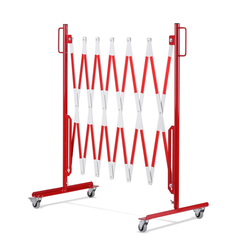 Produktabbildung Nr. 6: dancop Scherengitter, Rollen beidseitig, Breite 3.600 mm, rot/weiss