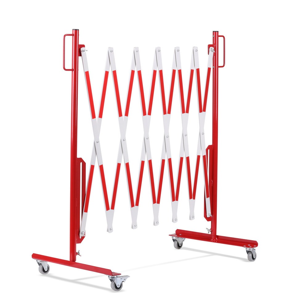 Produktabbildung Nr. 8: dancop Scherengitter, Rollen beidseitig, Breite 3.600 mm, rot/weiss