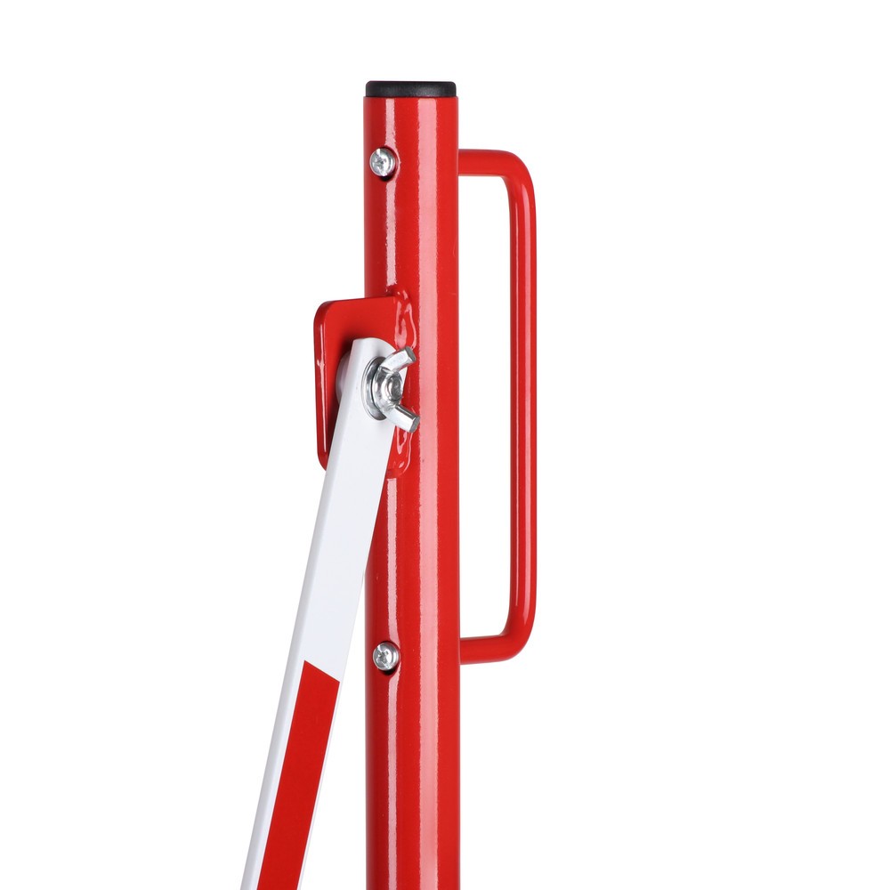 Produktabbildung Nr. 9: dancop Scherengitter, Standfuss beidseitig, Breite 3.600 mm, rot/weiss