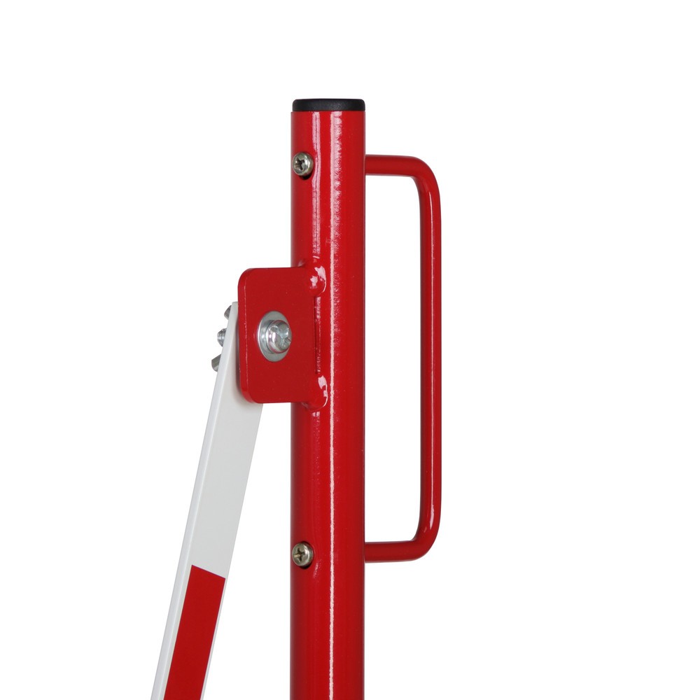 Produktabbildung Nr. 9: dancop Scherengitter, Rollen einseitig, Wandmontage, Breite 3.600 mm, rot/weiss