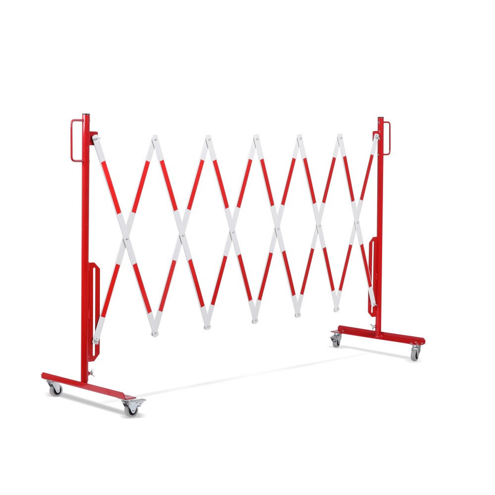 Produktabbildung Nr. 10: dancop Scherengitter, Rollen beidseitig, Breite 3.600 mm, rot/weiss