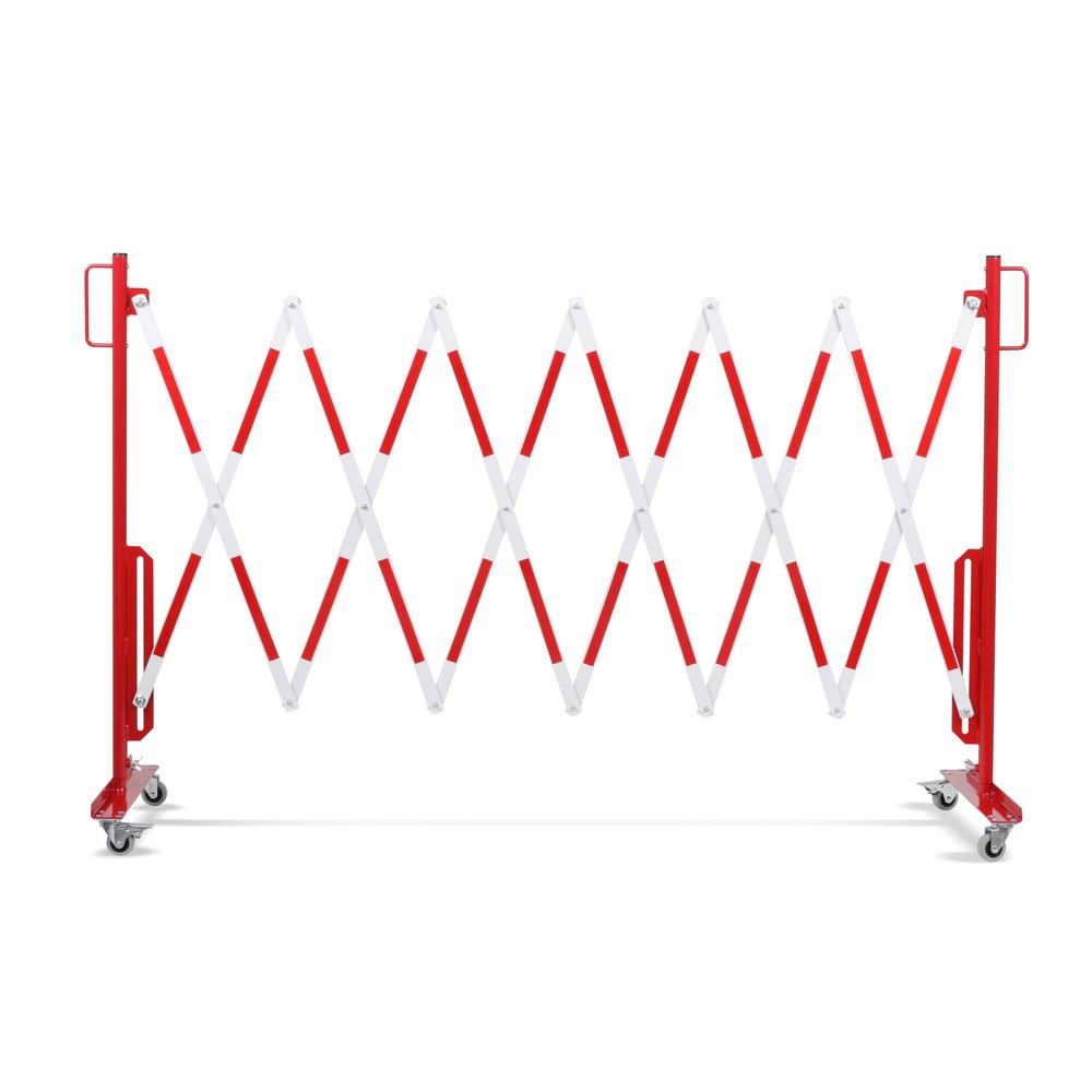 Produktabbildung Nr. 11: dancop Scherengitter, Rollen beidseitig, Breite 3.600 mm, rot/weiss