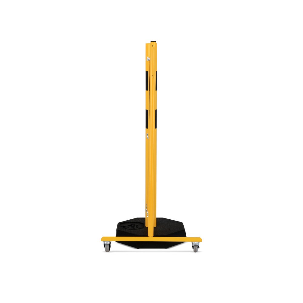 Produktabbildung Nr. 3: dancop Scherengitter, 1 Rollenfuss, 1 Standpfosten, Breite 3.600 mm, gelb/schwarz