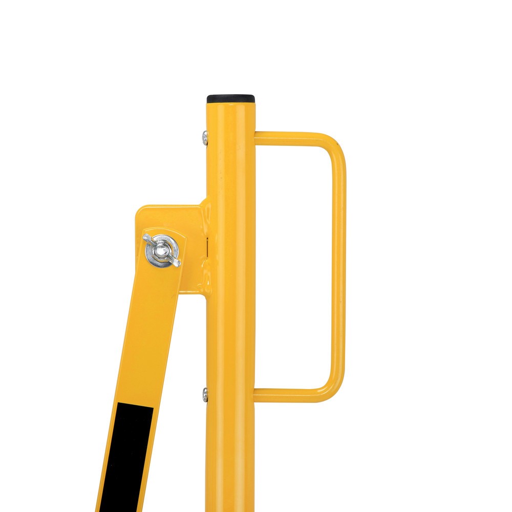 Produktabbildung Nr. 10: dancop Scherengitter, 1 Rollenfuss, 1 Standpfosten, Breite 3.600 mm, gelb/schwarz
