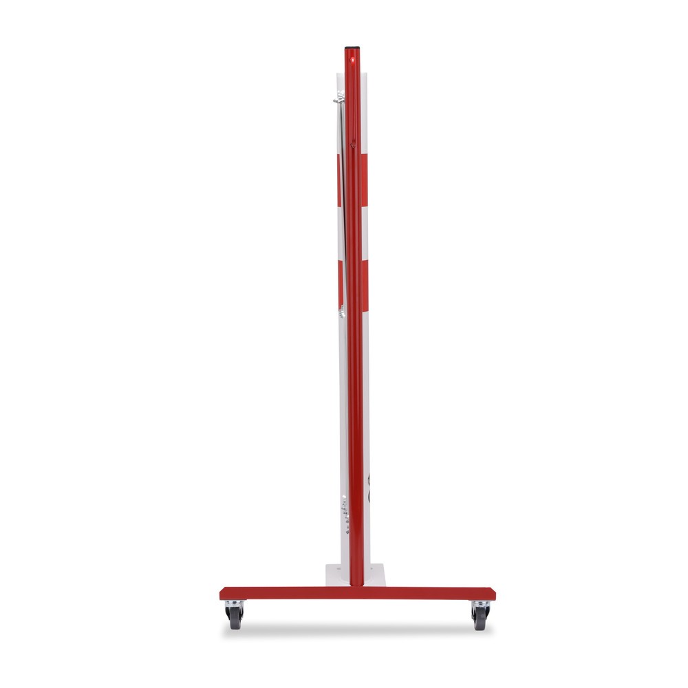 Produktabbildung Nr. 3: dancop Scherengitter mit Sperrpfosten, Ø 60 mm, Breite 3.600 mm, rot/weiss
