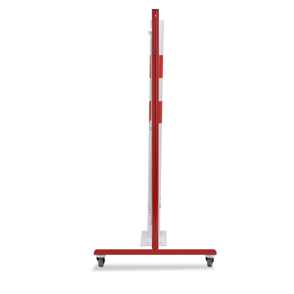 Produktabbildung Nr. 3: dancop Scherengitter mit Sperrpfosten, Ø 60 mm, Breite 4.000 mm, rot/weiss