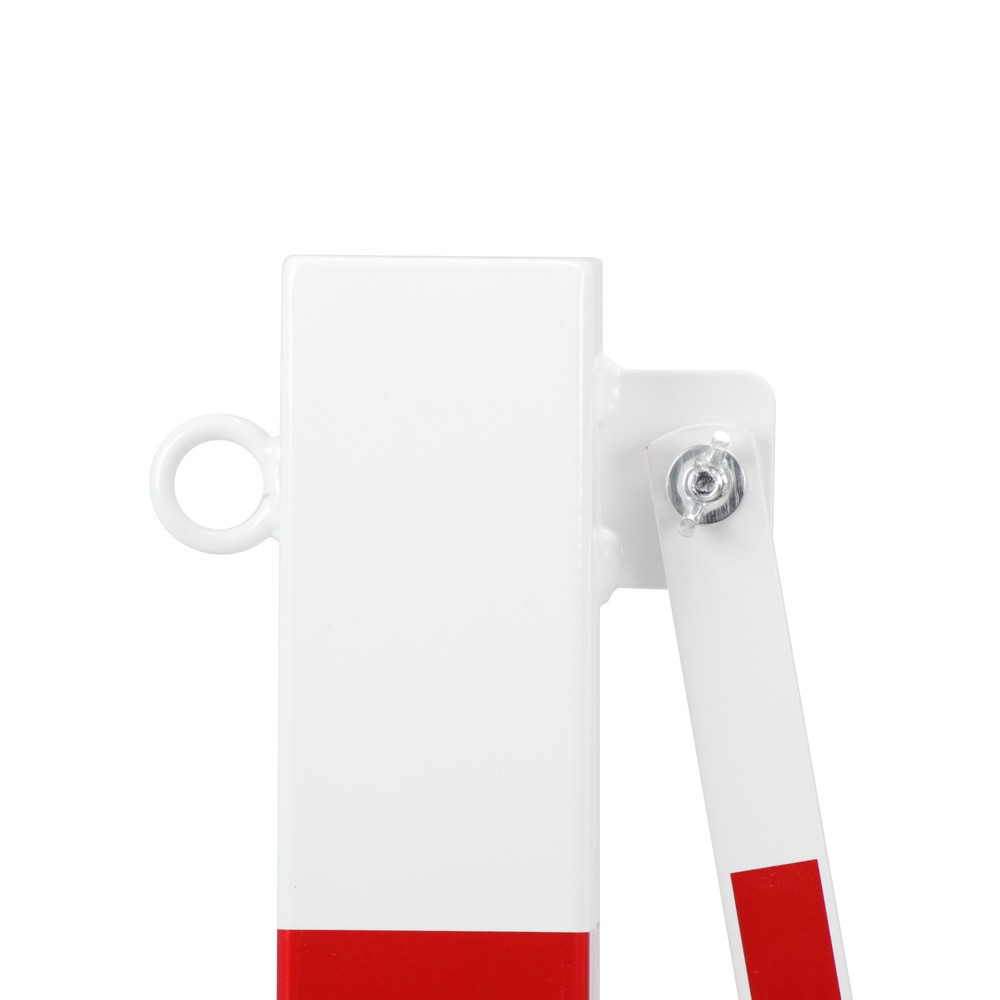 Produktabbildung Nr. 9: dancop Scherengitter mit Sperrpfosten, 70 x 70 mm, Breite 3.600, rot/weiss