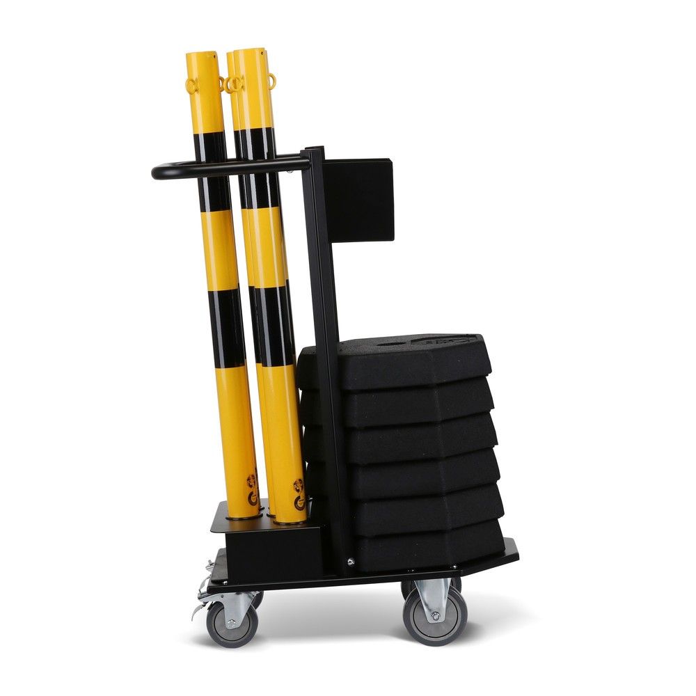 Illustration du produit: dancop Support de stockage et de transport KPS-TG avec poteaux à chaîne, jaune/noir