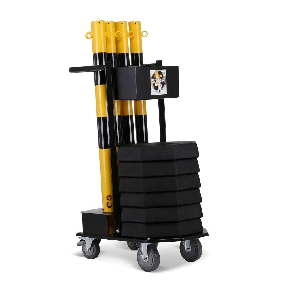 Produktabbildung Nr. 2: dancop Support de stockage et de transport KPS-TG avec poteaux à chaîne, jaune/noir