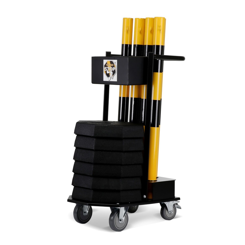 Produktabbildung Nr. 4: dancop Support de stockage et de transport KPS-TG avec poteaux à chaîne, jaune/noir