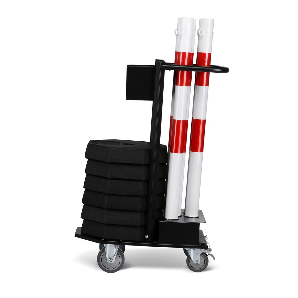 Produktabbildung Nr. 5: dancop Support de stockage et de transport KPS-TG avec poteaux à chaîne, rouge/blanc