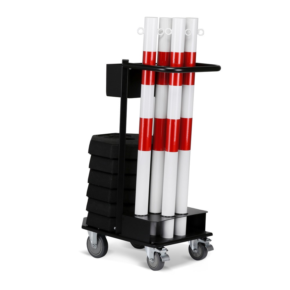 Produktabbildung Nr. 6: dancop Support de stockage et de transport KPS-TG avec poteaux à chaîne, rouge/blanc