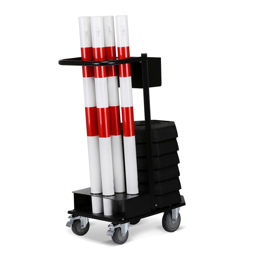 Produktabbildung Nr. 8: dancop Support de stockage et de transport KPS-TG avec poteaux à chaîne, rouge/blanc
