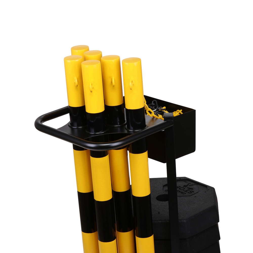 Produktabbildung Nr. 9: dancop Support de stockage et de transport KPS-TG avec poteaux à chaîne, jaune/noir