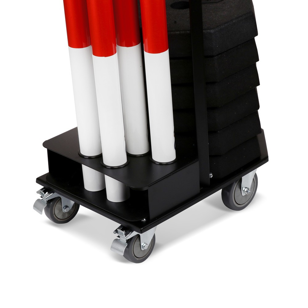 Produktabbildung Nr. 10: dancop Support de stockage et de transport KPS-TG avec poteaux à chaîne, rouge/blanc
