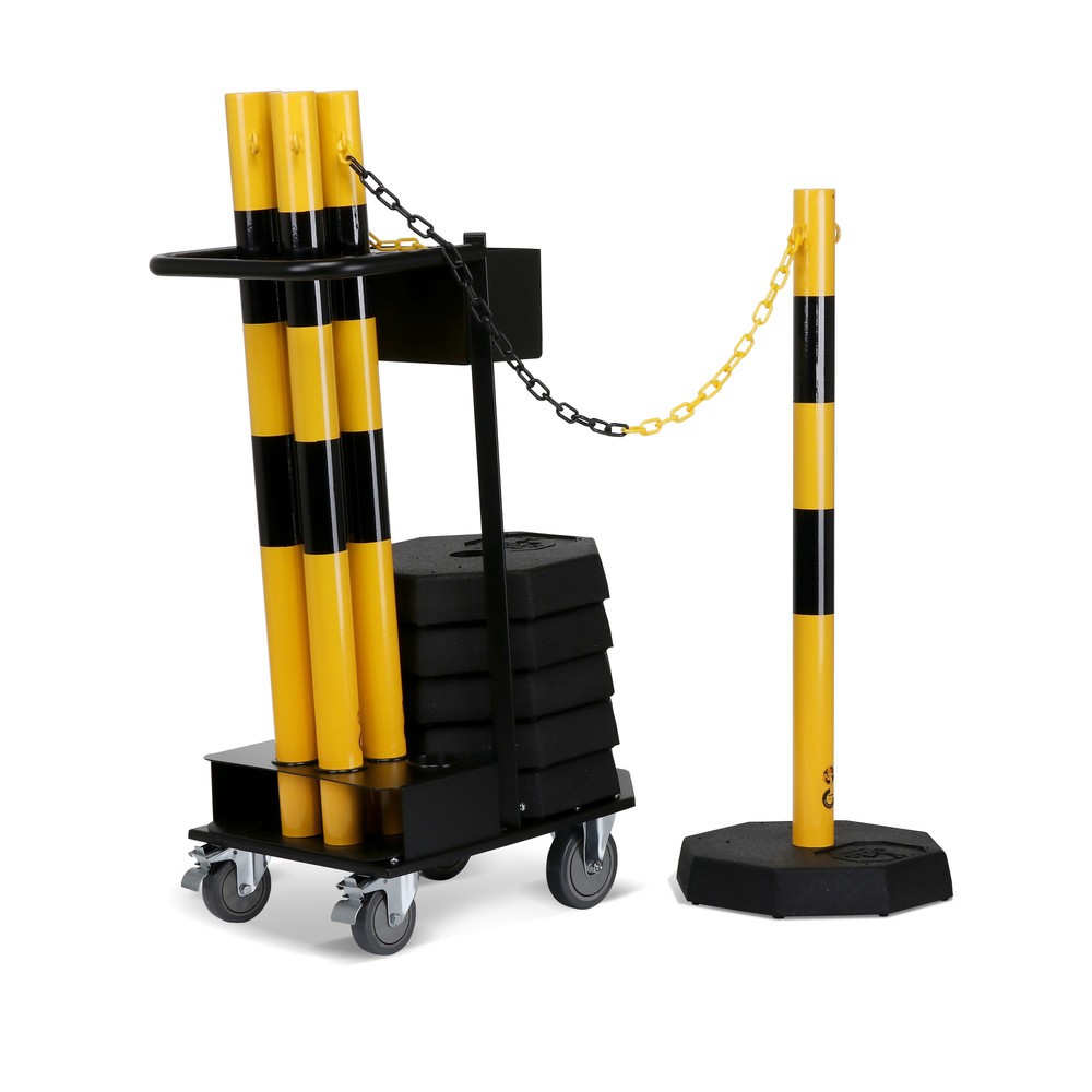 Produktabbildung Nr. 11: dancop Support de stockage et de transport KPS-TG avec poteaux à chaîne, jaune/noir