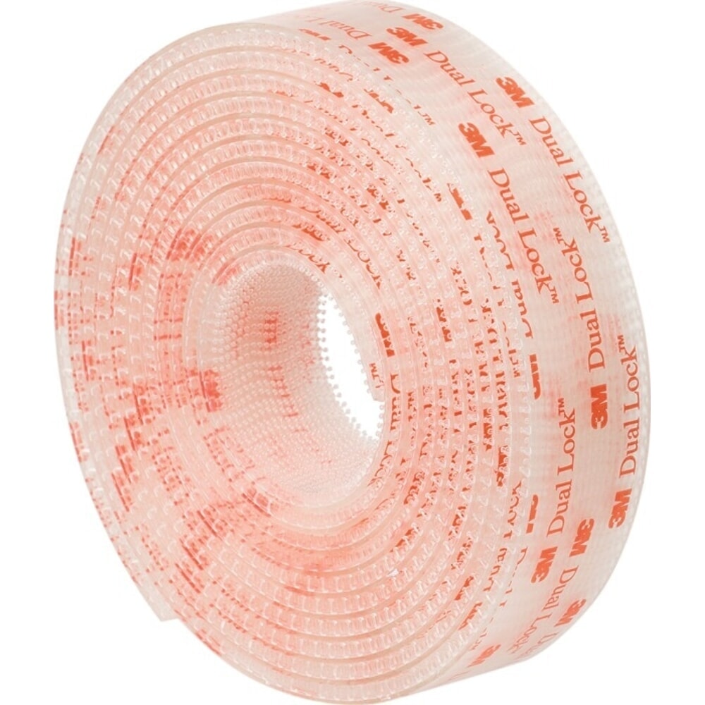 Produktabbildung: 3M™ Druckverschluss Dual Lock SJ356B, Länge 2,5 m Breite 25 mm, transluzent, Blister