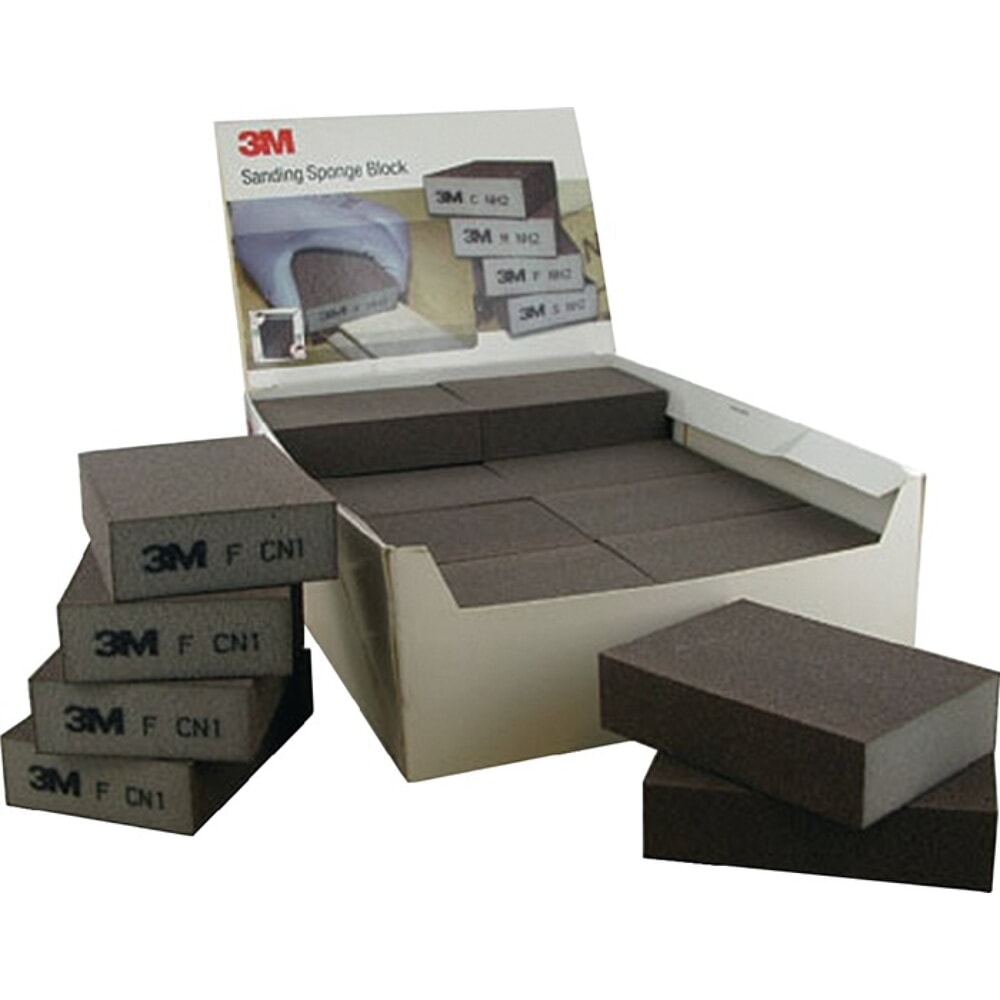 Produktabbildung: 3M™ Schleifschwamm HI-FL L100xB68mm fine soft/vierseitig besch