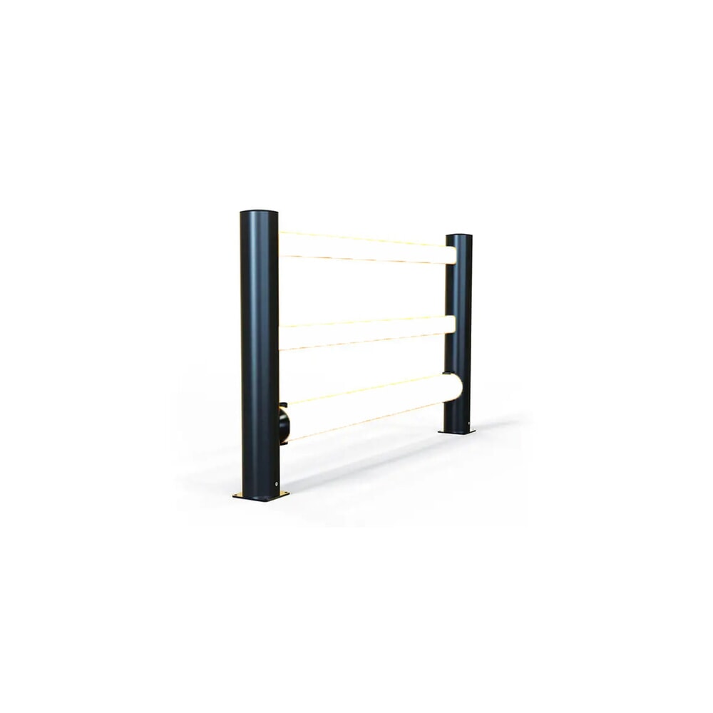 Produktabbildung: A-SAFE Endpfosten für Rammschutzgeländer eFlex+ aus MEMAPLEX®, Innen- und Aussenbereich, HxB , HxT 456 x 180 mm