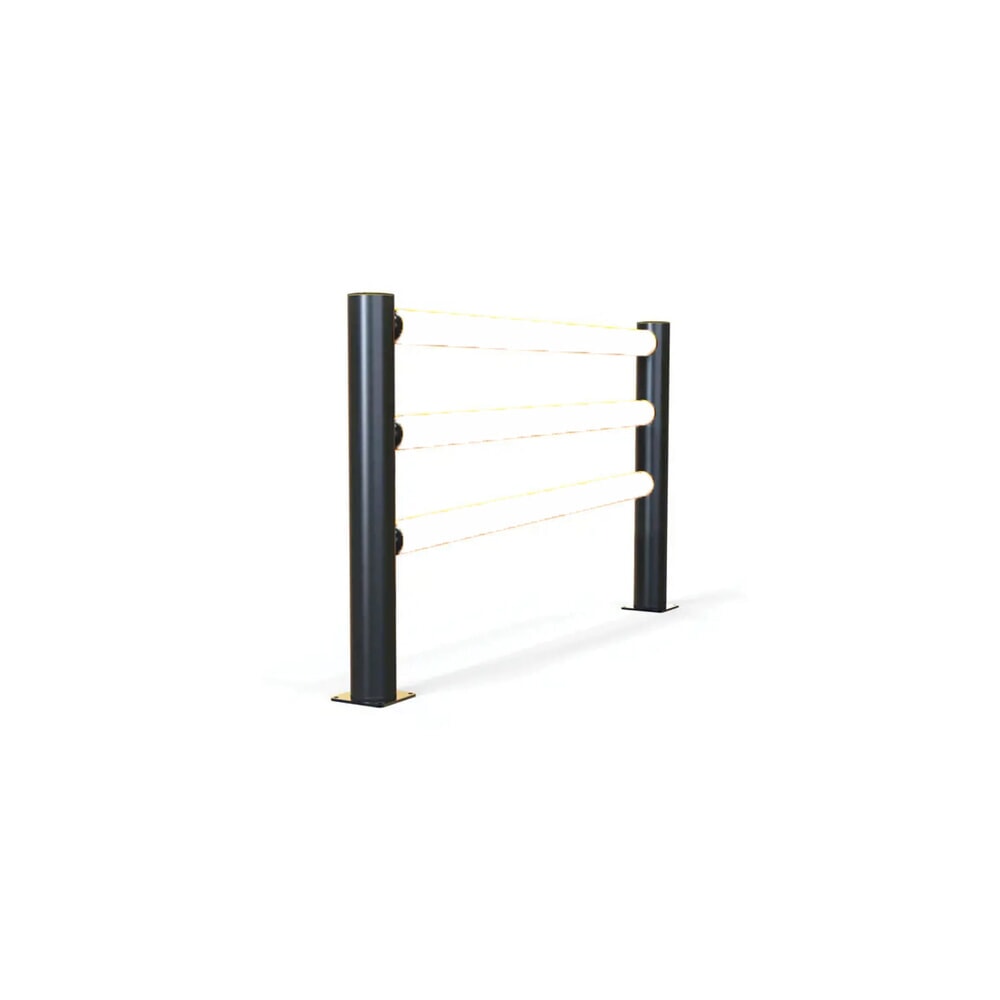 Produktabbildung: A-SAFE Endpfosten für Rammschutzgeländer iFlex als Fusswegtrennung aus MEMAPLEX®, Innen- und Aussenbereich, HxB