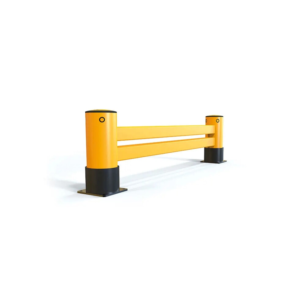 Produktabbildung: A-SAFE Regalendschutz aus MEMAPLEX®, doppelt - 1.100 mm Länge