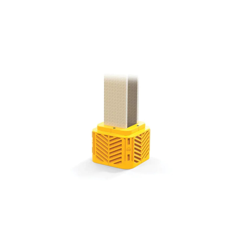 Produktabbildung: A-SAFE Säulen-Anfahrschutz FlexiShield aus MEMAPLEX®, Höhe 600 mm, für Säulenmasse (BxT) 100 x 100 mm