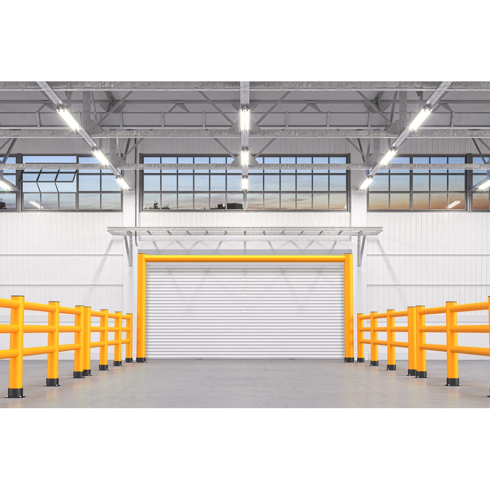 Produktabbildung Nr. 9: A.M.P.E.R.E. Rammschutzgeländer Rack Mammut®, Innen- und Aussenbereich, HxL 1.100 x 10.000 mm