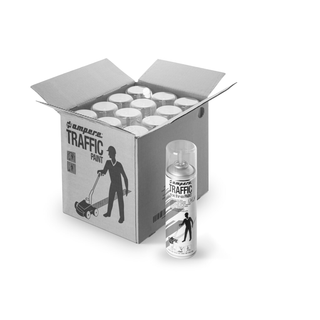 A.M.P.E.R.E. Markierfarbe TRAFFIC extra 0,5 l, weiss Produktabbildung: A.M.P.E.R.E. Markierfarbe TRAFFIC extra 0,5 l, weiss
