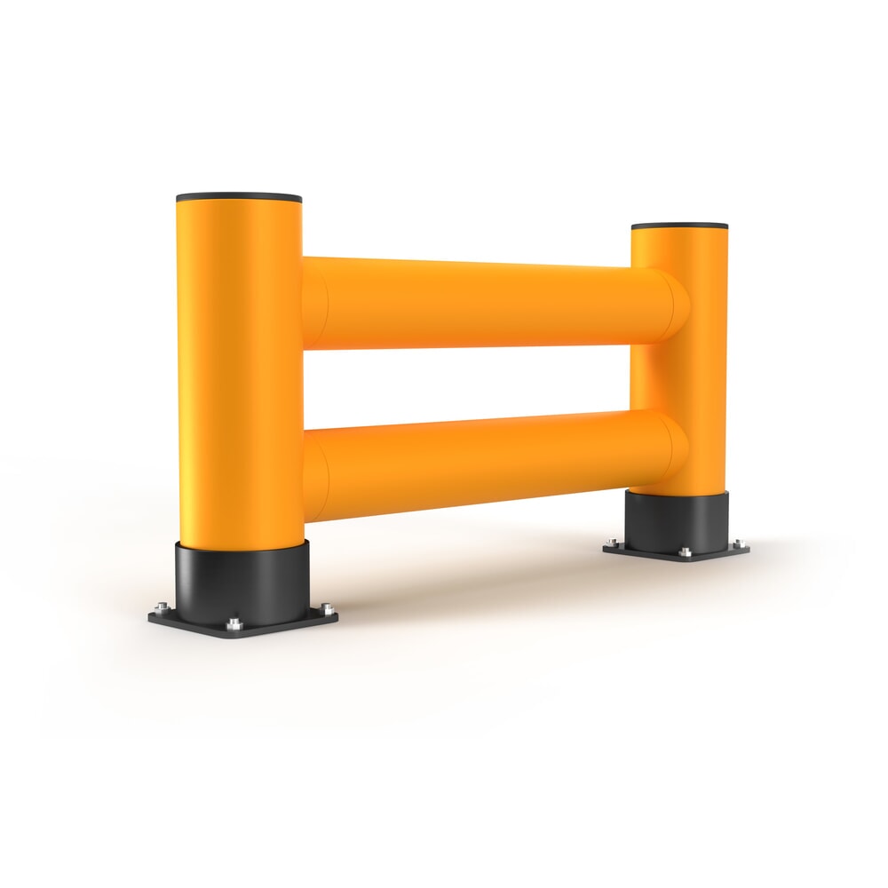 Produktabbildung: A.M.P.E.R.E. Regalendschutz Rack Mammut®, Doppelplanke, Länge 1.200 mm