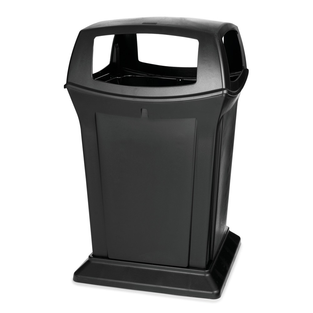 Produktabbildung: Abfallcontainer Rubbermaid Ranger®, 4 Einwurföffnungen, 170,3 l, schwarz