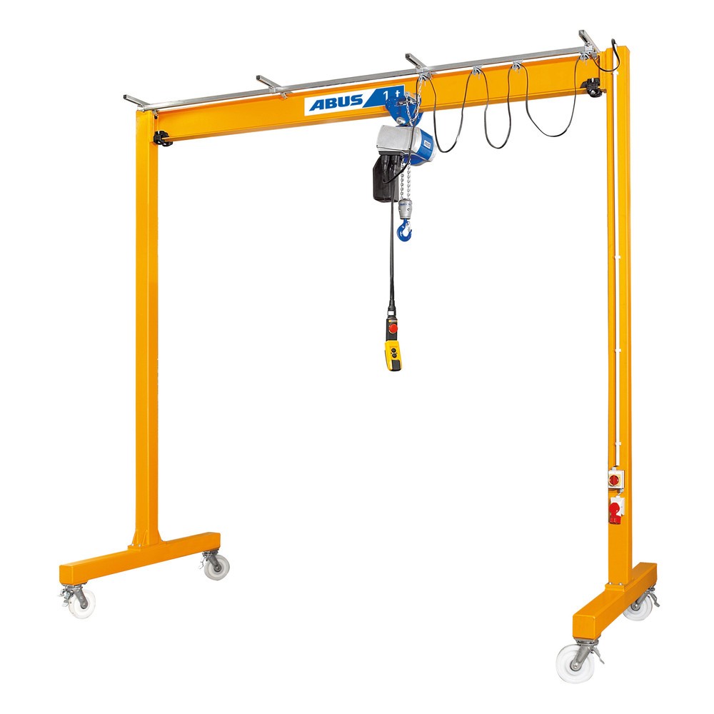 Produktabbildung: ABUS Leichtportalkran LPK, verfahrbar, Breite 4 m, Höhe 3 m, TK 500 kg