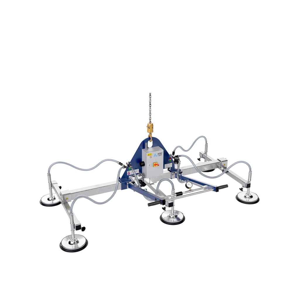 AERO-LIFT® Vakuumheber, mit 4 Saugplatten, Tragkraft 150 kg Produktabbildung: AERO-LIFT® Vakuumheber, mit 4 Saugplatten, Tragkraft 150 kg