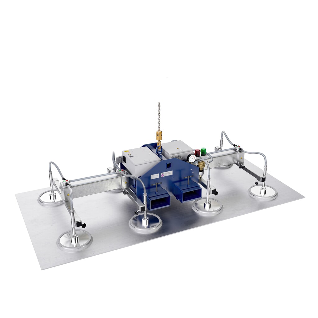 AERO-LIFT® Vakuumheber AERO-SELECT, mit 4 Saugplatte, Tragkraft 150 kg, Traversenlänge 2.000 mm Produktabbildung Nr. 2: AERO-LIFT® Vakuumheber AERO-SELECT, mit 4 Saugplatte, Tragkraft 150 kg, Traversenlänge 2.000 mm