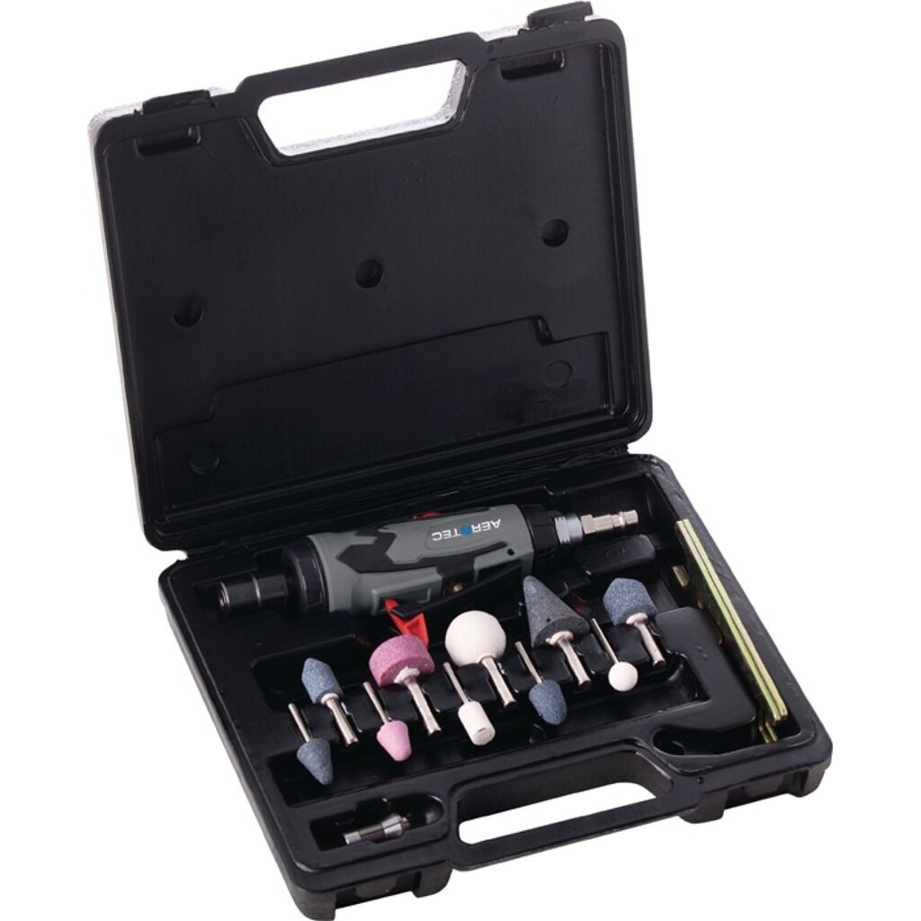 AEROTEC Druckluftstabschleiferset 25000min-¹ 3+6mm Produktabbildung: AEROTEC Druckluftstabschleiferset 25000min-¹ 3+6mm