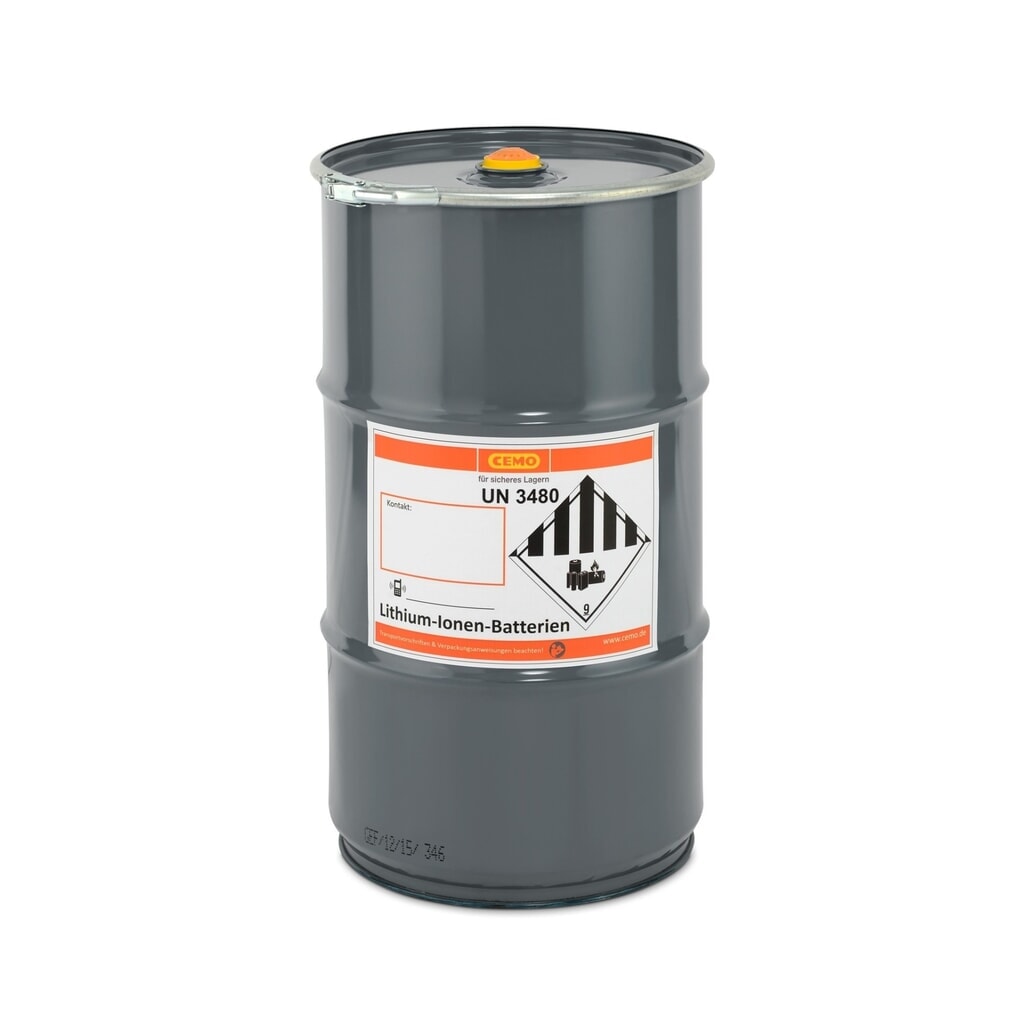 Akku-Sicherheitstonne CEMO, UN-Zulassung, 60 l Produktabbildung: Akku-Sicherheitstonne CEMO, UN-Zulassung, 60 l