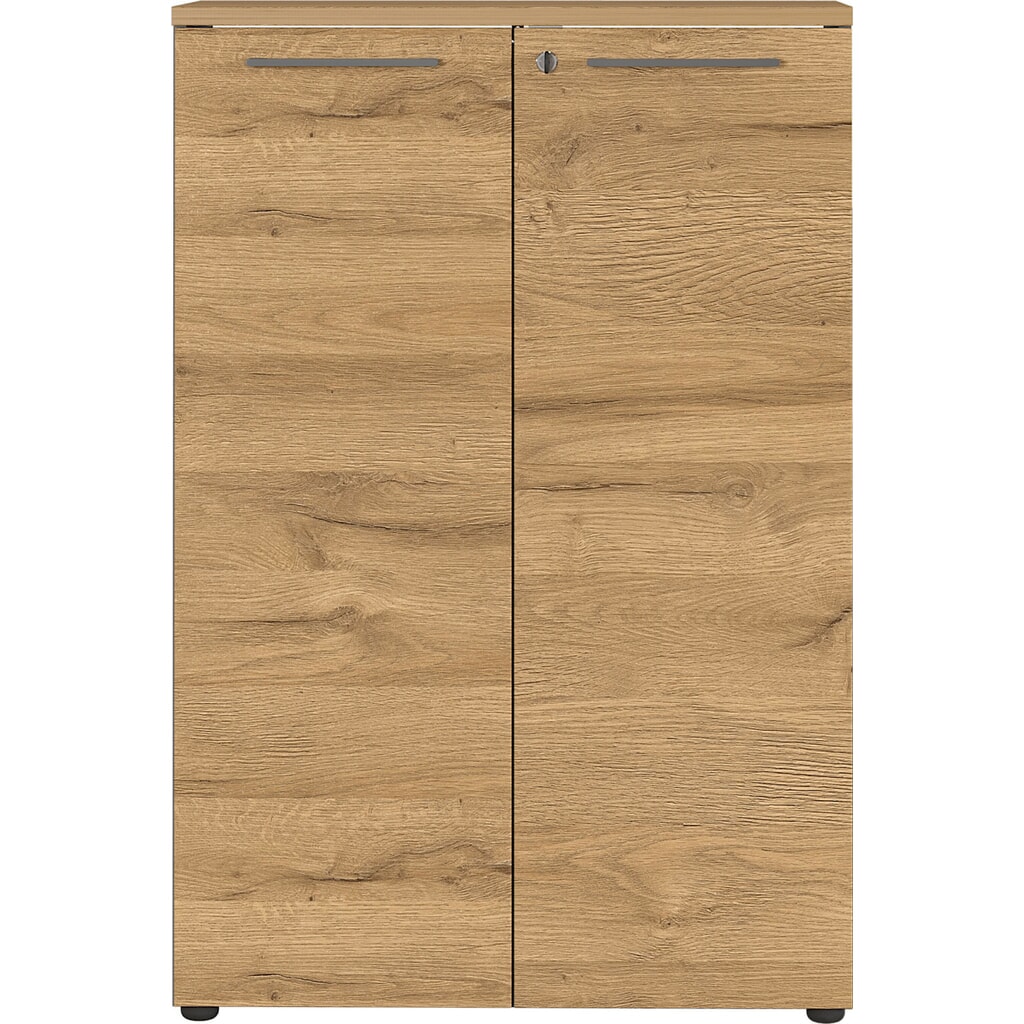 Produktabbildung Nr. 6: Aktenschrank AGENDA, geschlossen, 2 Flügeltüren, Höhe 1.200 mm, Breite 800 mm, Graphit/Grandson-Eiche-Nb.