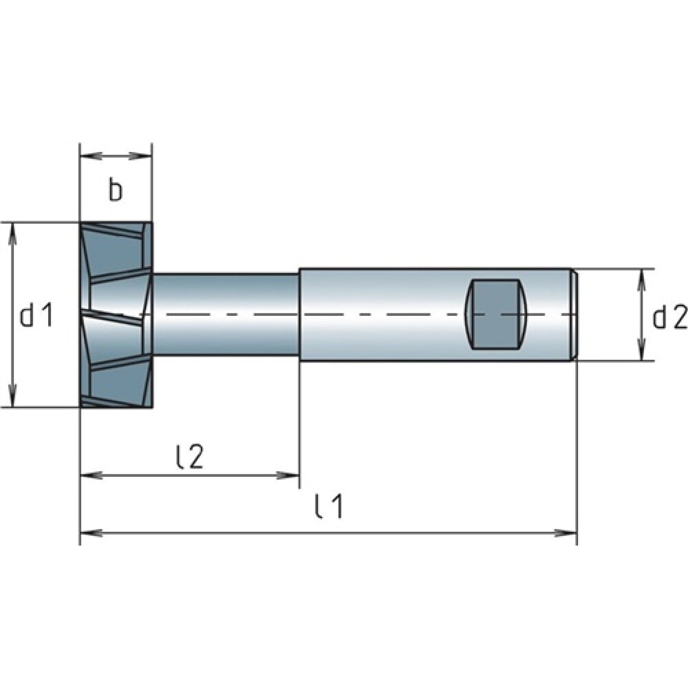 Produktabbildung Nr. 2: ALPEN T-Nutenfräser DIN 851AB Typ B, HSS-Co